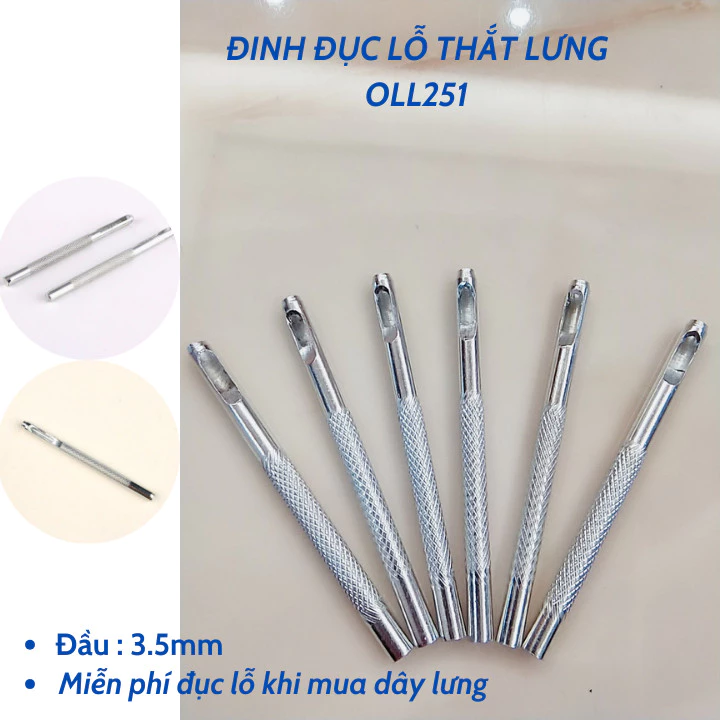[Có sẵn] Đinh đục lỗ dây nịt, dây thắt lưng, đầu 3.5mm- chất liệu hợp kim không gỉ OLL251 Olala 86