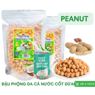 500Gr Đậu Phộng Nước Cốt Dừa, Đậu Phụng Lạc Da Cá Giòn Thơm Bùi MinDay Healthy