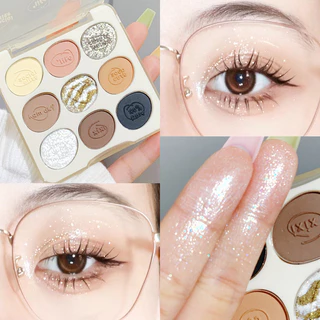 Phấn Mắt Xixi Chín Màu Smooth Shimmering Pearl Eyeshadow Palette, Bảng Phấn Mắt Sáng, Phấn Mắt Chất Lượng Cao Mới Trang Điểm Hàn Quốc