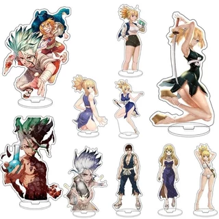 Móc khóa Anime Game Dr.stone Acrylic Action Figure Toy Ishigami Senkuu Phụ kiện trang trí túi xách Balo