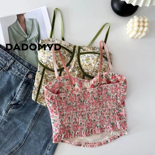 DADOMYD Áo Vest Dây Đeo, Áo Khoác Ngoài Không Tay Y2K, Bán Chạy Mỏng Dệt Kim Thoáng Khí Cổ Crop Top Lady