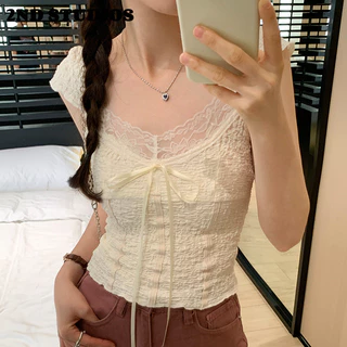 2ND STUDIOS áo phông áo thun nữ croptop baby tee Hàn Phong INS Korean Minimalist WTX244053I 15Z240410