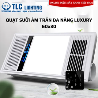 Quạt sưởi âm trần đa năng TLC Lighting - Kích thước 30x60 cm - Màu Trắng - Công suất 1300/ 2600W