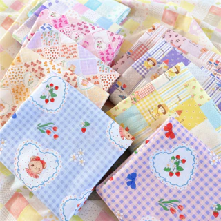 Summerstrawberry gấu chắp vá Poplin vải cotton Lolita tự làm handmadeor Khăn giấy May Quilting Vải Needlework Chất liệu DIY Handmade