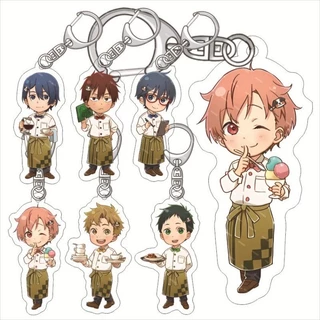 Móc khoá Anime Manga Tsurune Coffe Shop Series Narumiya Minato Takehaya Seiya Acrylic phụ kiện trang trí dễ thương