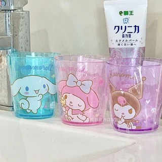 Sanrio Bàn Chải Đánh Răng Cốc My Melody Kawaii Hoạt Hình Cinnamoroll Anime Dễ Thương Kuromi Nhựa Kem Đánh Răng Bàn Chải Đánh Răng Cốc