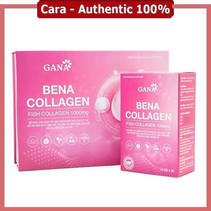 Bột Uống Bena Collagen GANA Hộp 30 Gói Giúp Trẻ Hóa Làn Da Tăng Độ Đàn Hồi Cấp Ẩm - FARAH COMESTIC– PHÂN PHỐI CHÍNH THỨC