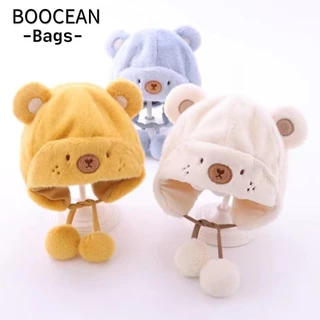 Mũ ấm áp sang trọng mềm mại cho bé BOOCEAN, Mũ beanie bảo vệ lạnh và ấm áp, Vỏ len mềm mại và thân thiện với da Chống gió thoáng khí Vỏ bảo vệ tai dày ngoài trời thoáng khí