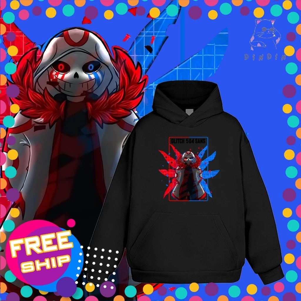 HOT Áo Khoác Hoodie Glitch 504 Sans - Error Sans Ngầu