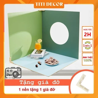 [Tặng Giá Đỡ] Phông Nền Pastel 60x60cm Ô Cửa Tròn Chụp Ảnh TiTi Decor, Phông Nền Chụp Đồ Ăn, Background Chụp Mỹ Phẩm