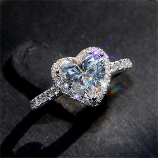 Nhẫn Cưới Cho Nữ Zircon Quyến Rũ Cô Dâu Trắng Vàng Màu Đính Hôn Hứa Nhẫn Hợp Thời Trang Hàn Quốc Cưới Trang Sức Bán Buôn