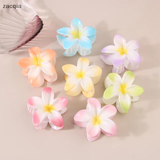 [Zacqia] Kẹp tóc hoa Plumeria sáng tạo Kẹp móng vuốt hoa đầy màu sắc cổ điển dành cho nữ Phụ kiện tóc thời trang Mũ đội đầu