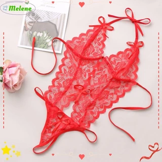 Đồ lót ba điểm MELENE Ren gợi cảm Đồ ngủ Babydoll Phối cảnh dây chữ G