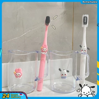 Sanrio Kuromi Cinnamorol Nước súc miệng Cốc Kawaii Anime Hoạt Hình Hình Hình Dễ Thương Bàn Chải Đánh Răng Cốc Nước