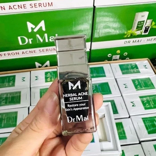 Serum thảo mộc giảm mụn Dr Mai 6ml mẫu mới mix saffron và nguyên chất hàng chính hãng
