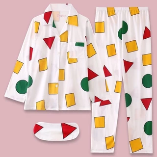 [Jtz] Bộ đồ ngủ cùng phong cách Crayon Shin-Chan, Quần áo gia đình dễ thương, Bộ đồ ngủ dài tay nam nữ, Bộ đồ quần áo gia đình cặp đôi