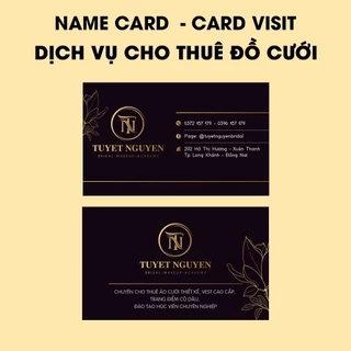 In Danh Thiếp Card Visit | Name Card DỊCH VỤ CHO THUÊ ĐỒ CƯỚI | In Theo Yêu Cầu | MS: 111287