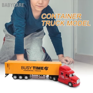 Babycare 1:48 Xe Container Đồ Chơi Mô Hình PullBack Trẻ Em Có Âm Thanh Ánh Sáng