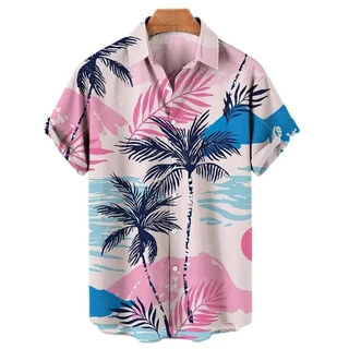 Cadiz Mùa Hè Hawaii 3D In Hoa Nam Áo Sơ Mi Xã Hội Cho Áo Vintage Nam Đi Biển Casual Bông Tai Kẹp Y2k Nam Camisas Casuais