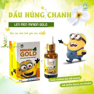 Tinh Dầu Húng Chanh Minion Gold 30ml - Dầu Húng Chanh giúp tiêu đờm, giảm ho, sổ mũi, tăng đề kháng cho bé