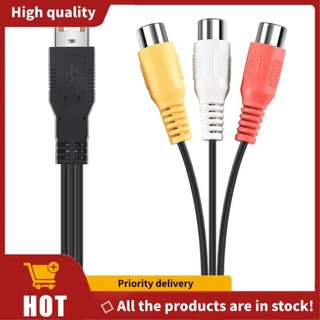 1 Usb Nam Cắm Đến 3 Rca Nữ Adapter Bộ Chuyển Đổi Âm Thanh Video Av A / V Cáp Usb Sang Rca Cho Hdtv Truyền Hình Dây