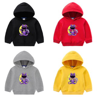 Mingyuan Smile Critters Catnap Poppy Playtime 5 Essential Children 's Hoodie Kids Simple Casual Cartoon Boys and Girls áo khoác Top