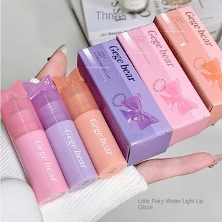 Gege Bear Fairy Stick Lip Gloss Mirror Bề mặt dưỡng ẩm Lip Glaze Son môi lâu trôi dễ thương