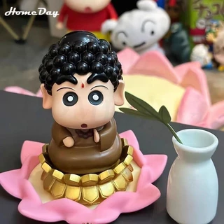 10cm - Búp bê trang trí ô tô Shinchan Model Lucky Lotus Sakyamuni Nohara Shinsuke Trang trí nội thất