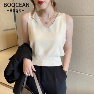 Dây đeo cổ chữ V, Áo Vest nữ gia vị mùa hè, thời trang gợi cảm giản dị Sweet Tank Top nữ