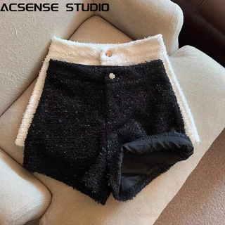 ACSENSE STUDIO quần short nữ quần đùi nữ jean Fashion Thời trang Thoải mái Phong cách WGK242026V 6Z240204