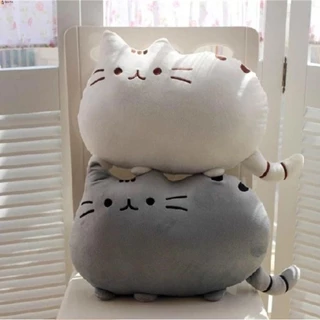 Leota Sang Trọng Mèo Gối Trẻ Em Mềm Mại Có Dây Kéo PP Cotton Peluche Tặng Sinh Nhật Đồ Chơi Nhồi Bông