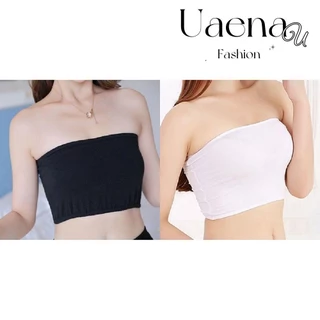 Áo ngực quây UAENAU, Đồ lót liền mạch thoáng khí bằng vải Polyester, Áo Crop top mềm mại màu trắng đen dành cho nữ