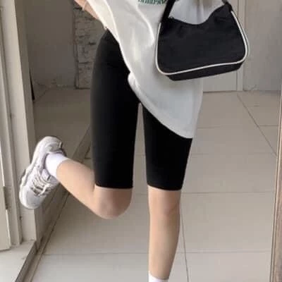 Quần legging đùi Thái freesize dưới 60kg chất thun 4C co giãn, đanh mịn, quần legging nữ, quần legging lửng