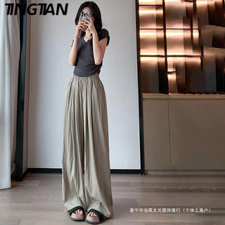 TINGTIAN quần ống rộng Quần Túi Hộp Thời trang New Style Chất lượng cao Popular WFK244006Q 15Z240407