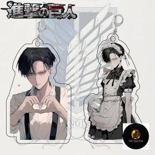 Attack on titan Móc Chìa Khóa Bằng acrylic Hình Nhân Vật levi ackerman maid Dễ Thương