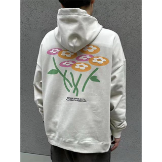 Vandythepink 24Ss Hoa hoodie Hoa Huy Hiệu Phía Sau Bó Hoa In Áo Rời