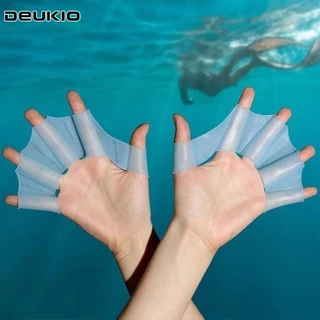 Deukio Silicone tay phồng cho thanh thiếu niên bơi lội người lớn tự do đột quỵ lòng bàn tay trẻ em huấn luyện viên phồng tay thiết bị bơi lội