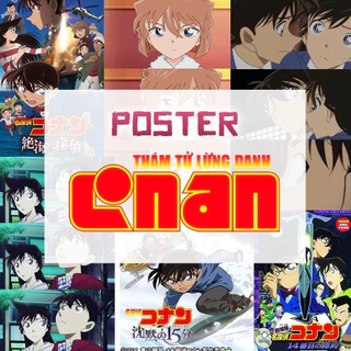 Poster Anime Conan Cực Đẹp,  Tranh Dán Tường Manga Wall Conan Shinichi Decor Góc Học Tập CN