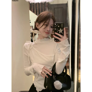 TIANLEYU áo phông áo thun nữ croptop baby tee Korean Xu hướng thời trang Stylish WTX2430DP7 11Z240314