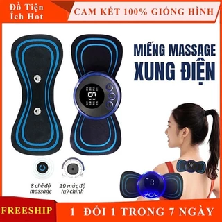 Miếng dán Massge xung điện cổ vai gáy bắp tay lưng bằng sung điện giảm đau nhức máy massa toàn thân 8 chế độ