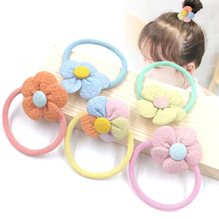 Dây Buộc Tóc Co Giãn Hoa Thời Trang Bé Gái Hoạt Hình Phụ Kiện Nhỏ Scrunchie Trẻ Em Đuôi Ngựa Dây Buộc Mới Dễ Thương Nhẫn