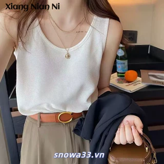 Xiang NIAN NI Camisole Nữ Mùa Hè Mặc Ngoài Vách Ngăn Rời Top Giảm Béo Không Tay Đáy Áo Thun