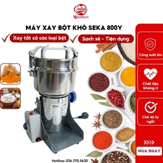 Máy Xay Bột Khô Seka Hàng Chính Hãng - Dung Tích 1200ml, Nghiền Đồ Khô Bột Siêu Mịn, Xay thịt - Bảo Hành 12 Tháng