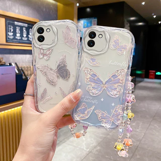 Ốp lưng Vivo V30 V29e V29 V27e V25e V25 V23e V23 V21 V20 V15 V9 Youth S1 Pro V21e butterfly Flower Bracelet transparent soft phone case