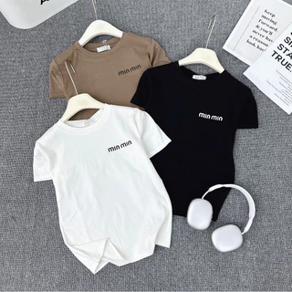 Áo phông nữ cotton MINMIN 3 màu, áo thun co giãn