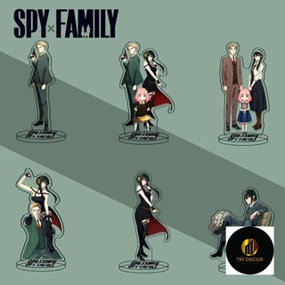 Mô hình Standee Spy X Family Anya Yor Loid Damian Franky Yuri Briar Sylvia 11 Phụ kiện trang trí để bàn góc học tập