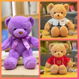 🐻Gấu Bông Teddy Tím, Đỏ Đen, Thú Nhồi Bông Đồ Chơi Cho Bé Size 35-40cm Quà Tặng, Cao Cấp Gấu Mềm🐻