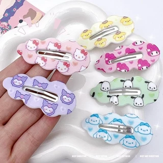 Phim Hoạt Hình Hàn Quốc Sanrio Hoa Tóc Nữ Avatar Hoa Màu Trơn Sóng Silicon Liền Mạch BB Kẹp Phụ Kiện Tóc Thời Trang