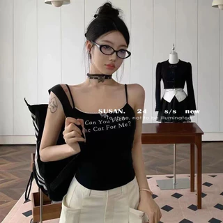 C Camisole Phong Cách Mới Áo Ôm Hơn Nhìn Ba Lê Cô Gái Đế Ren Mỏng Phù Hợp Với Bướm