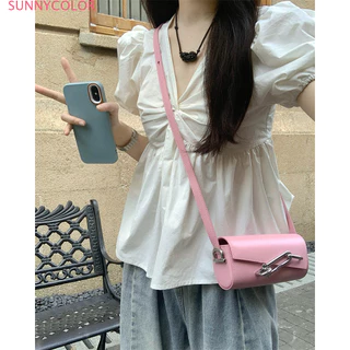 SUNNYCOLOR Áo Sơ Mi áo sơ mi nữ áo kiểu hàn quốc thanh lịch phong cách Fashion chic WCS2430GXV 13Z240328